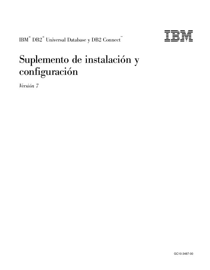 Imágen de pdf IBM DB2 Universal Database y DB2 Connect - Suplemento de instalación y configuración